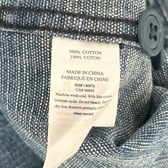 FAHERTY Denim Chore Jacket Pockets Utility Lagenlook Size XL - Picture 7 of 9